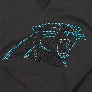 Carolina Panthers Women’s XXL HOODIE  RHINESTONE